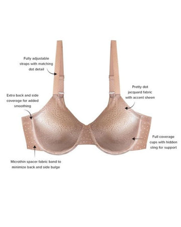 Wacoal 855303 Rose Dust Back Appeal Seamless Underwire Bra myselflingerie.com